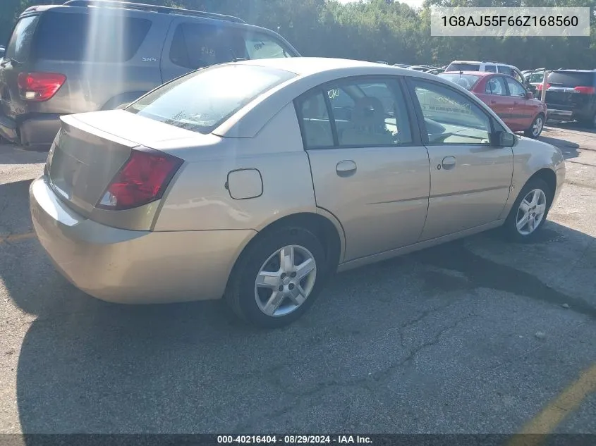 2006 Saturn Ion 2 VIN: 1G8AJ55F66Z168560 Lot: 40216404