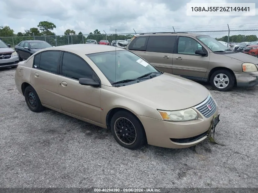 2006 Saturn Ion 2 VIN: 1G8AJ55F26Z149441 Lot: 40294390