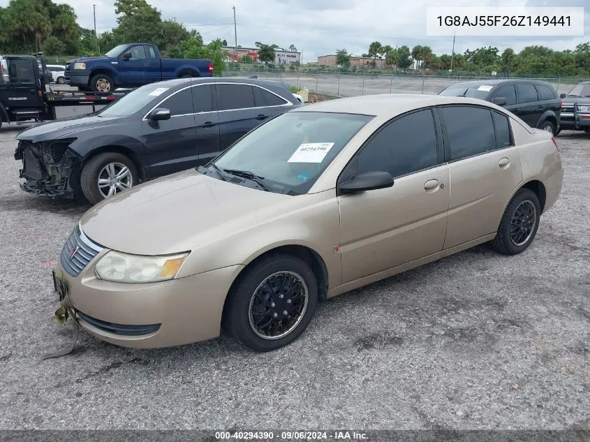 2006 Saturn Ion 2 VIN: 1G8AJ55F26Z149441 Lot: 40294390