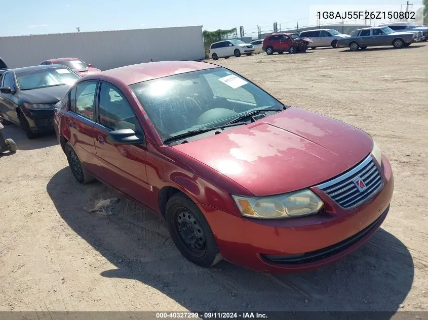 2006 Saturn Ion 2 VIN: 1G8AJ55F26Z150802 Lot: 40327299