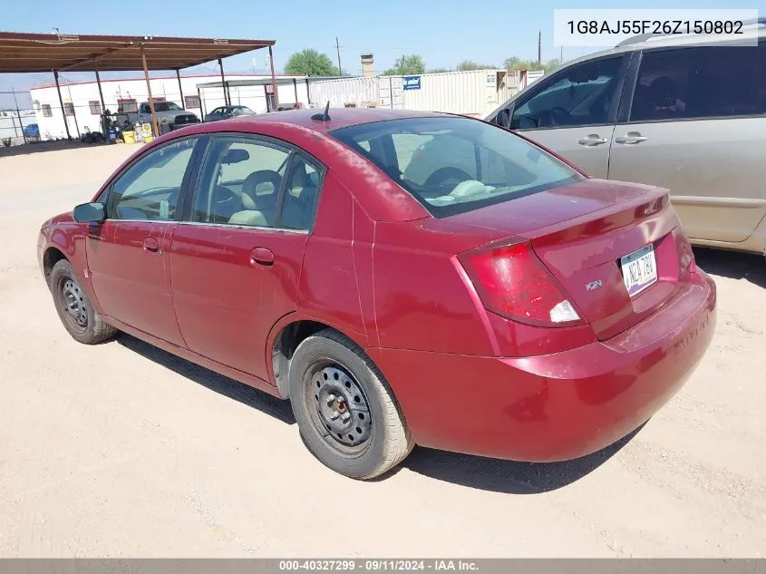 1G8AJ55F26Z150802 2006 Saturn Ion 2