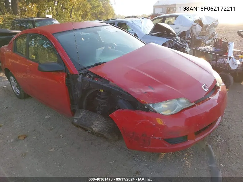 2006 Saturn Ion Level 2 VIN: 1G8AN18F06Z172211 Lot: 40361478