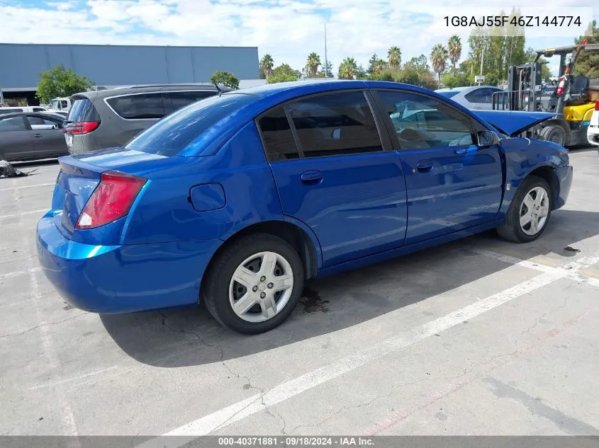 2006 Saturn Ion 2 VIN: 1G8AJ55F46Z144774 Lot: 40371881