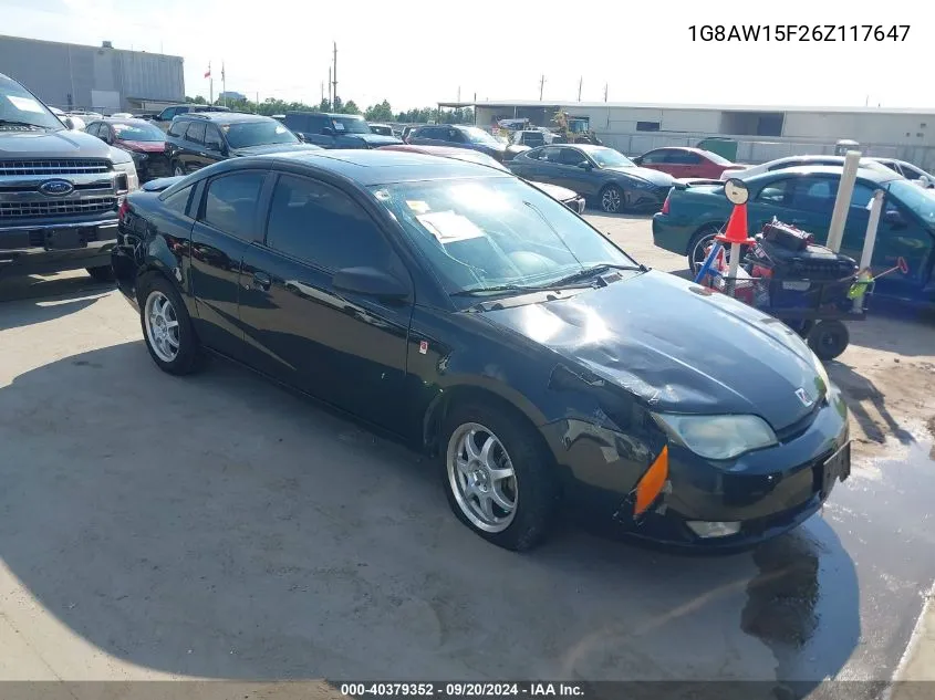 2006 Saturn Ion 3 VIN: 1G8AW15F26Z117647 Lot: 40379352