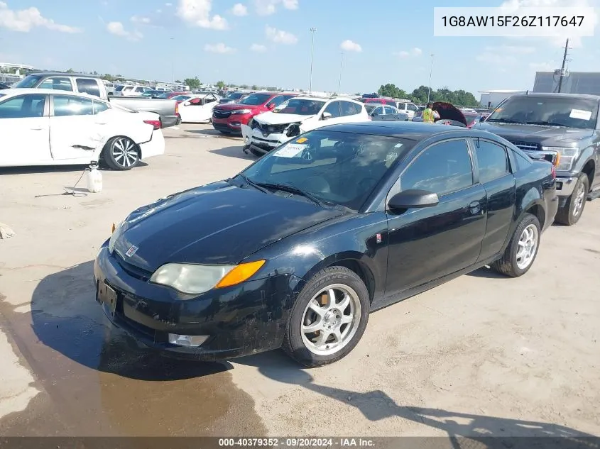 2006 Saturn Ion 3 VIN: 1G8AW15F26Z117647 Lot: 40379352