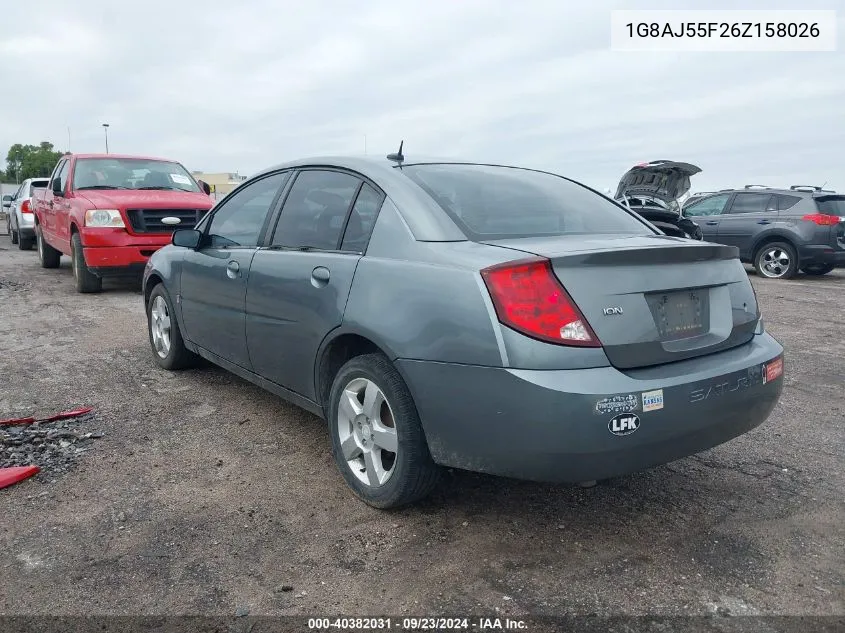 2006 Saturn Ion Level 2 VIN: 1G8AJ55F26Z158026 Lot: 40382031