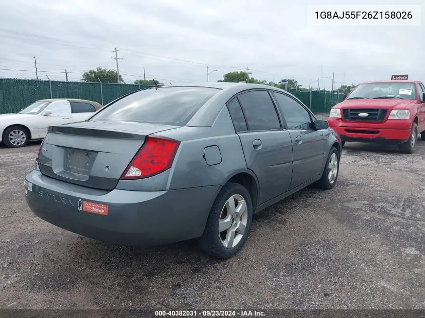 2006 Saturn Ion Level 2 VIN: 1G8AJ55F26Z158026 Lot: 40382031