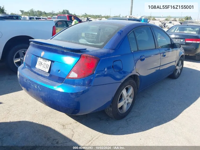 2006 Saturn Ion 3 VIN: 1G8AL55F16Z155001 Lot: 40464393