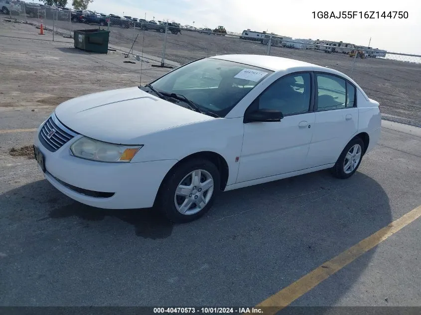 2006 Saturn Ion 2 VIN: 1G8AJ55F16Z144750 Lot: 40470573