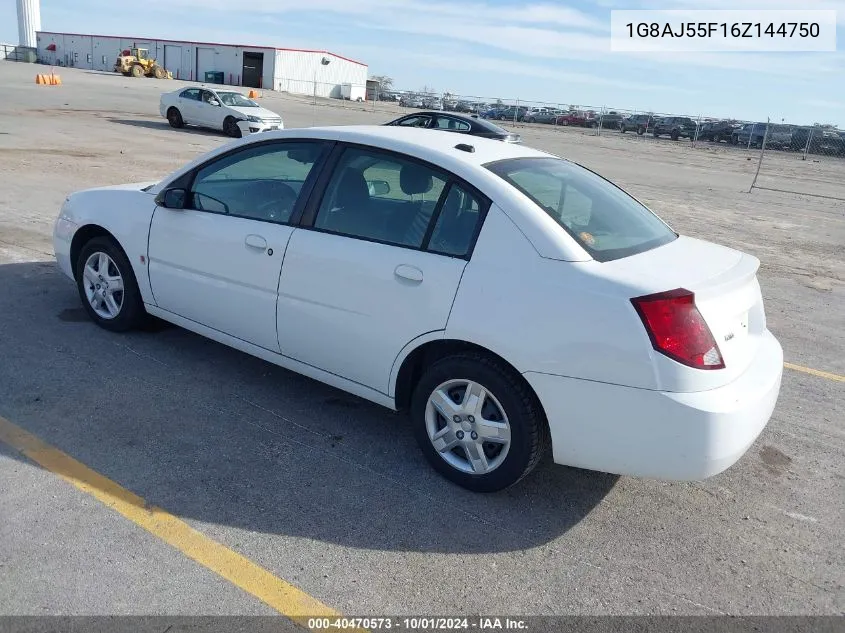 2006 Saturn Ion 2 VIN: 1G8AJ55F16Z144750 Lot: 40470573