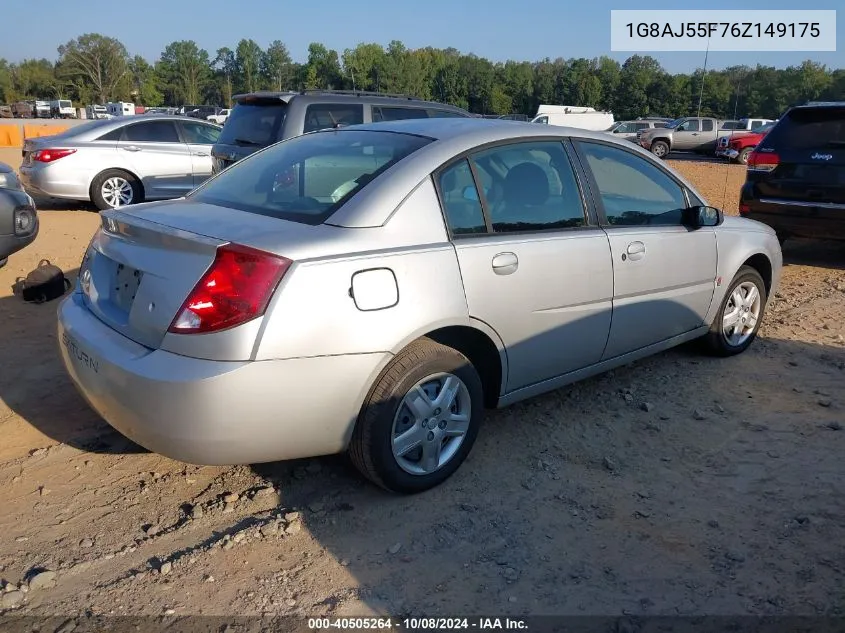 2006 Saturn Ion 2 VIN: 1G8AJ55F76Z149175 Lot: 40505264