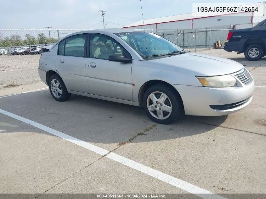 2006 Saturn Ion 2 VIN: 1G8AJ55F66Z142654 Lot: 40511563