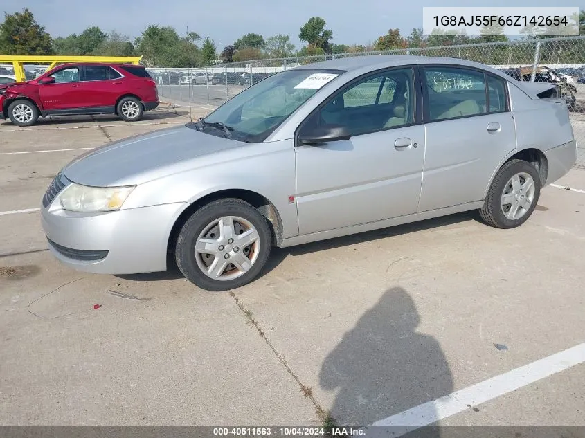 2006 Saturn Ion 2 VIN: 1G8AJ55F66Z142654 Lot: 40511563