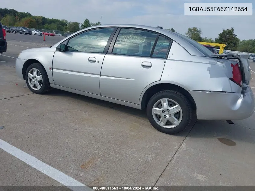 2006 Saturn Ion 2 VIN: 1G8AJ55F66Z142654 Lot: 40511563