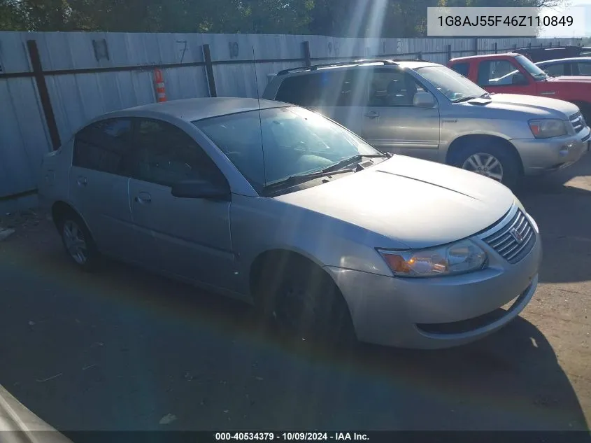 2006 Saturn Ion 2 VIN: 1G8AJ55F46Z110849 Lot: 40534379