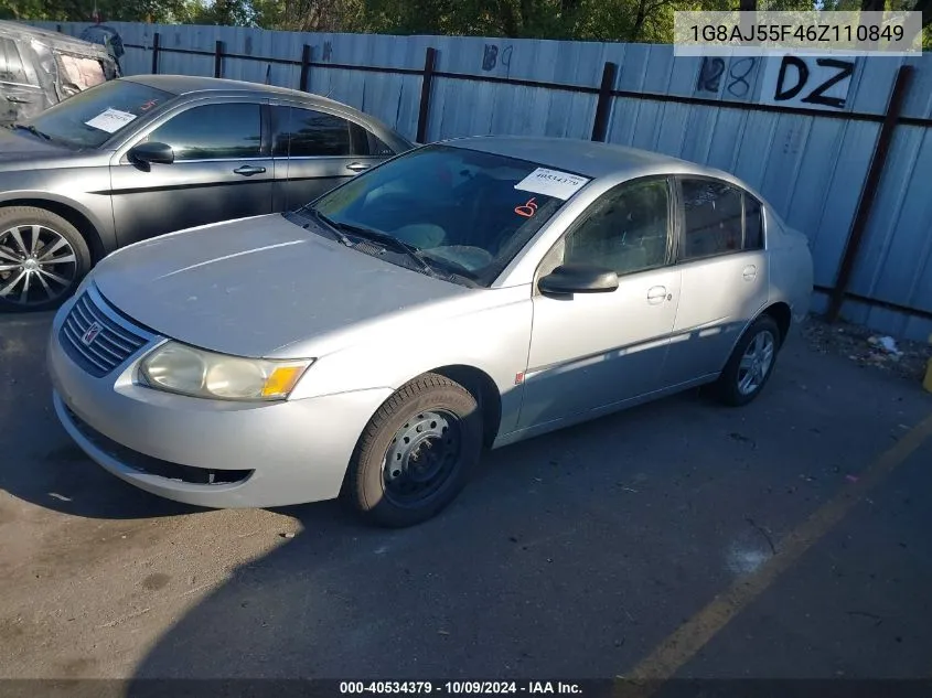 2006 Saturn Ion 2 VIN: 1G8AJ55F46Z110849 Lot: 40534379