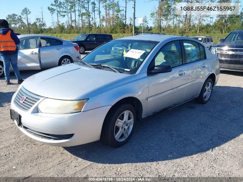 2006 Saturn Ion VIN: 1G88J55F46Z155967 Lot: 40676789