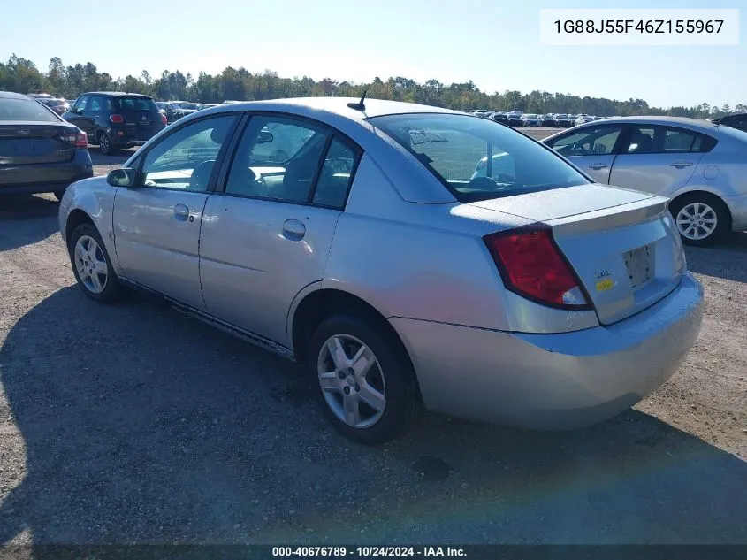 2006 Saturn Ion VIN: 1G88J55F46Z155967 Lot: 40676789