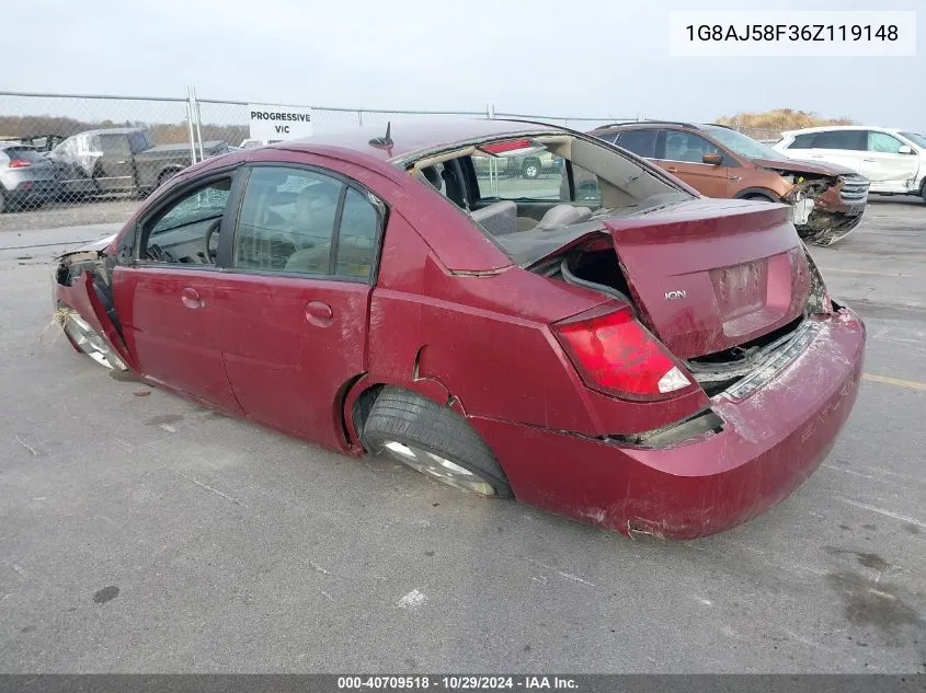 2006 Saturn Ion 2 VIN: 1G8AJ58F36Z119148 Lot: 40709518