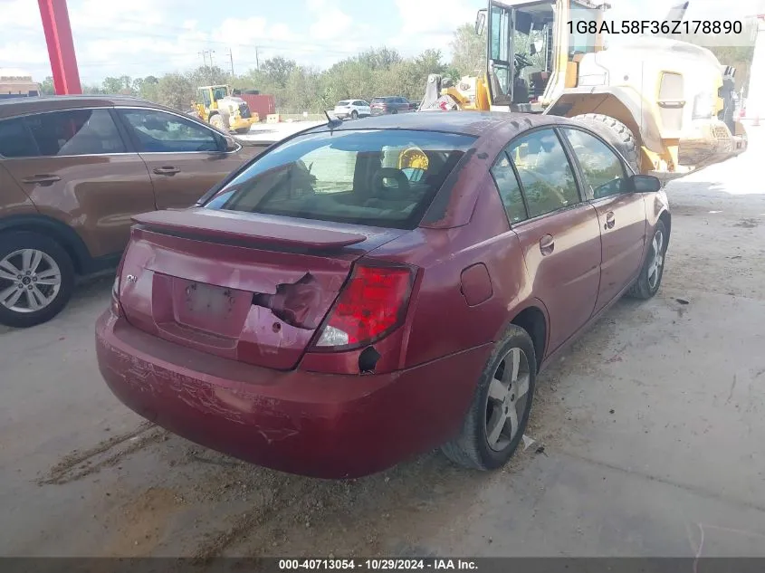 2006 Saturn Ion 3 VIN: 1G8AL58F36Z178890 Lot: 40713054