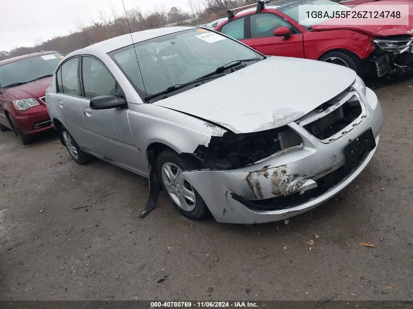 2006 Saturn Ion 2 VIN: 1G8AJ55F26Z124748 Lot: 40780769