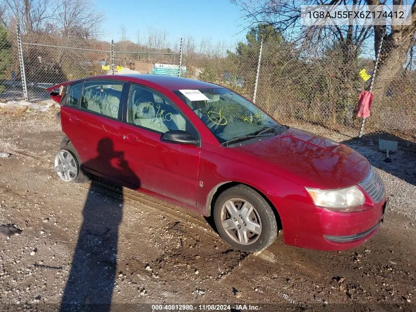 2006 Saturn Ion 2 VIN: 1G8AJ55FX6Z174412 Lot: 40812980