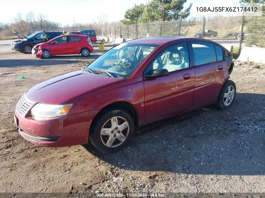 2006 Saturn Ion 2 VIN: 1G8AJ55FX6Z174412 Lot: 40812980