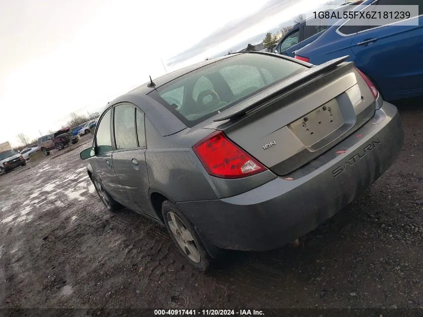 2006 Saturn Ion 3 VIN: 1G8AL55FX6Z181239 Lot: 40917441