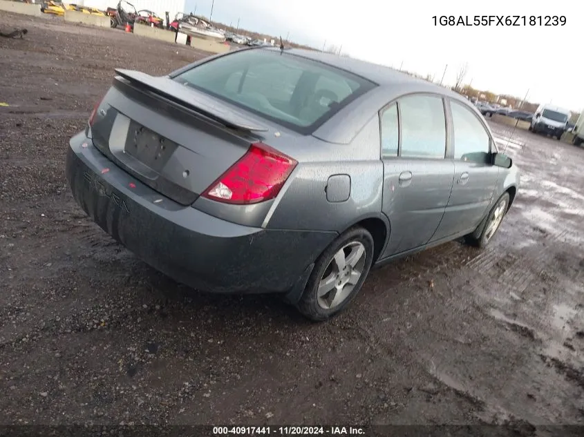 2006 Saturn Ion 3 VIN: 1G8AL55FX6Z181239 Lot: 40917441