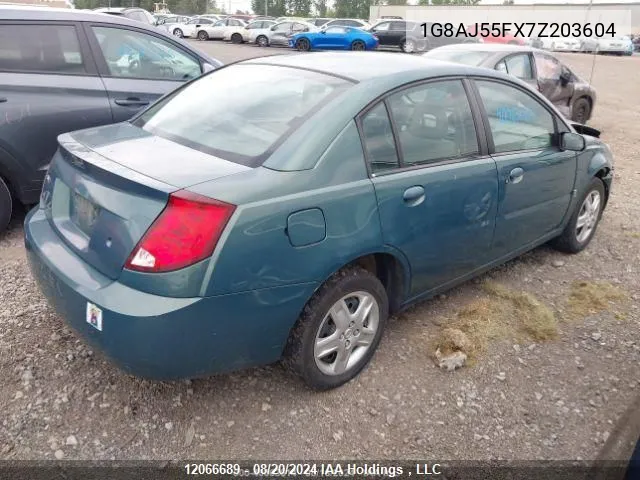 2007 Saturn Ion Level 2 VIN: 1G8AJ55FX7Z203604 Lot: 12066689