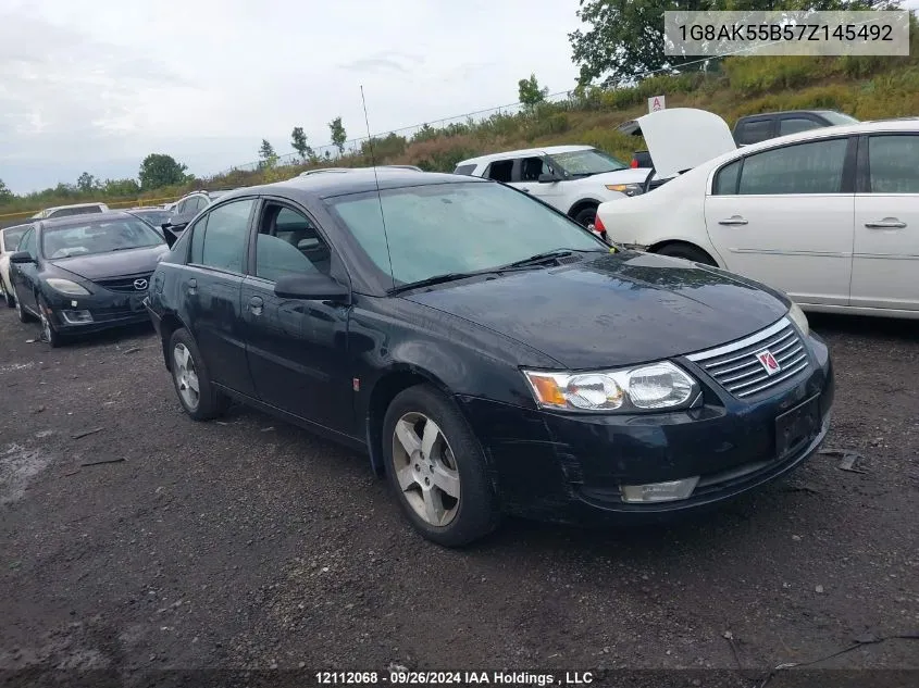 2007 Saturn Ion Sedan VIN: 1G8AK55B57Z145492 Lot: 12112068