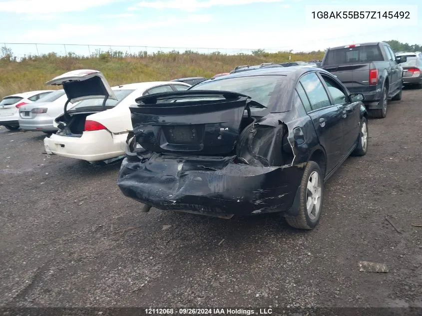 2007 Saturn Ion Sedan VIN: 1G8AK55B57Z145492 Lot: 12112068