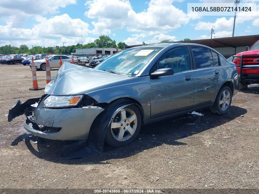 2007 Saturn Ion 3 VIN: 1G8AL58B07Z141424 Lot: 39743605