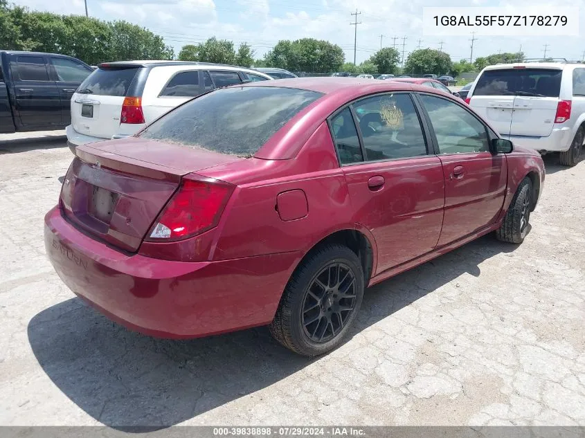 2007 Saturn Ion 3 VIN: 1G8AL55F57Z178279 Lot: 39838898