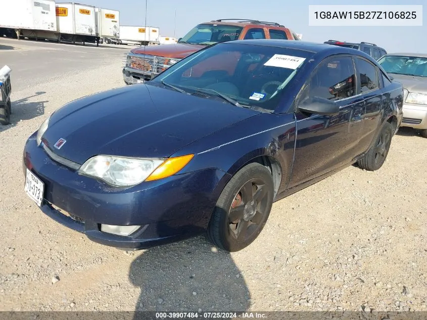 2007 Saturn Ion 3 VIN: 1G8AW15B27Z106825 Lot: 39907484