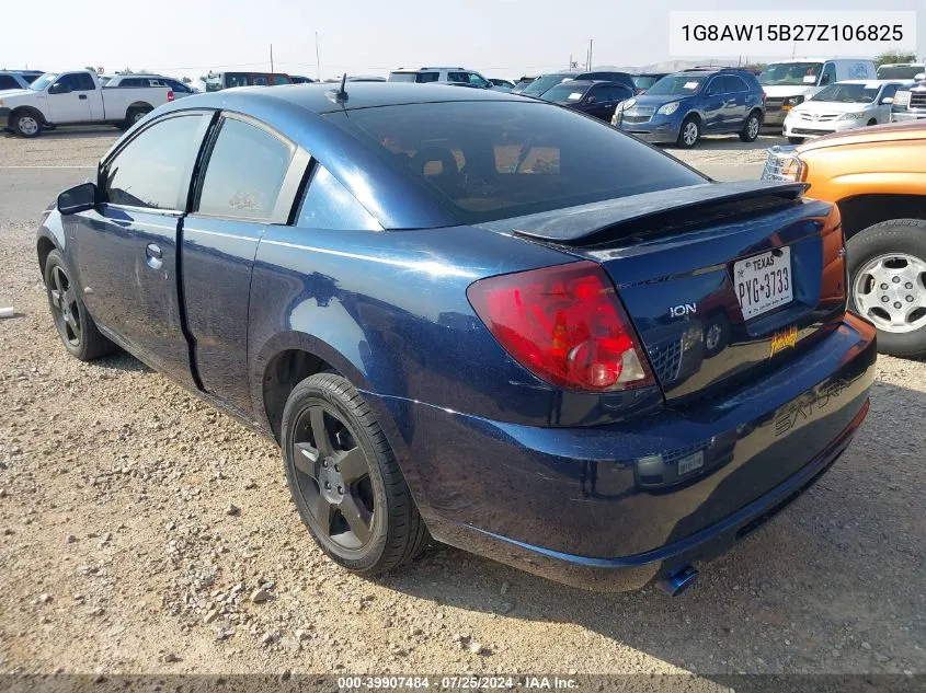 2007 Saturn Ion 3 VIN: 1G8AW15B27Z106825 Lot: 39907484