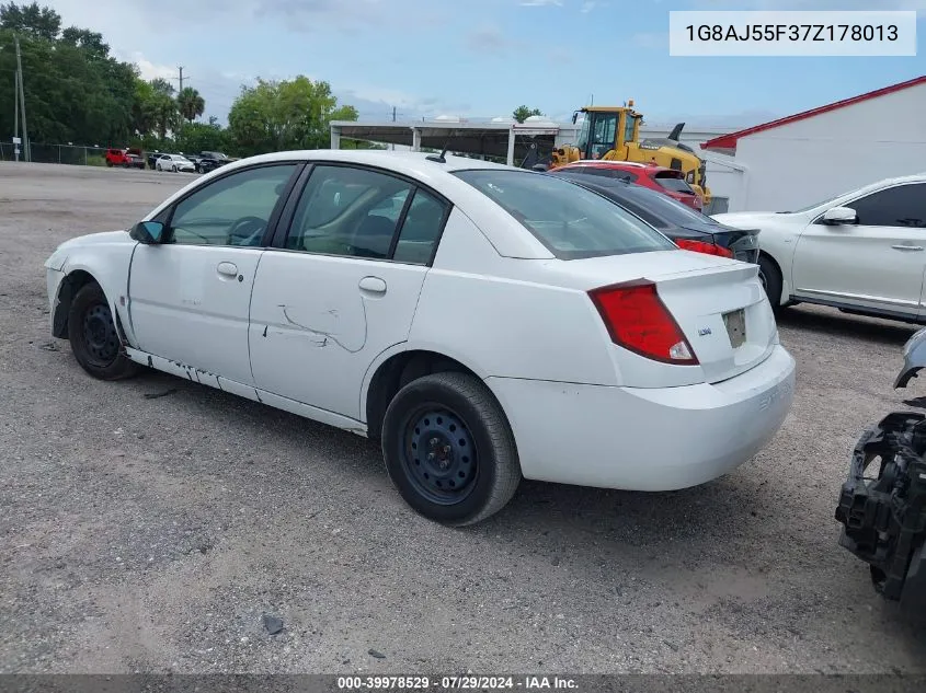 2007 Saturn Ion 2 VIN: 1G8AJ55F37Z178013 Lot: 39978529