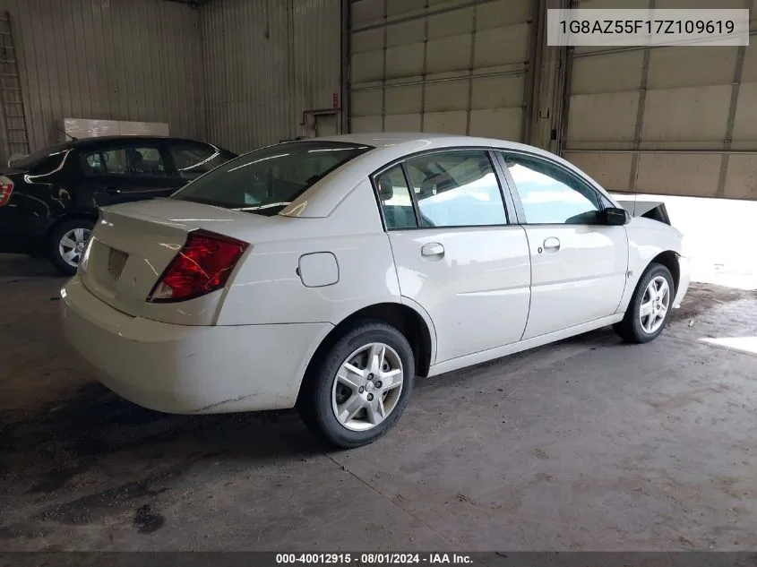 2007 Saturn Ion 2 VIN: 1G8AZ55F17Z109619 Lot: 40012915