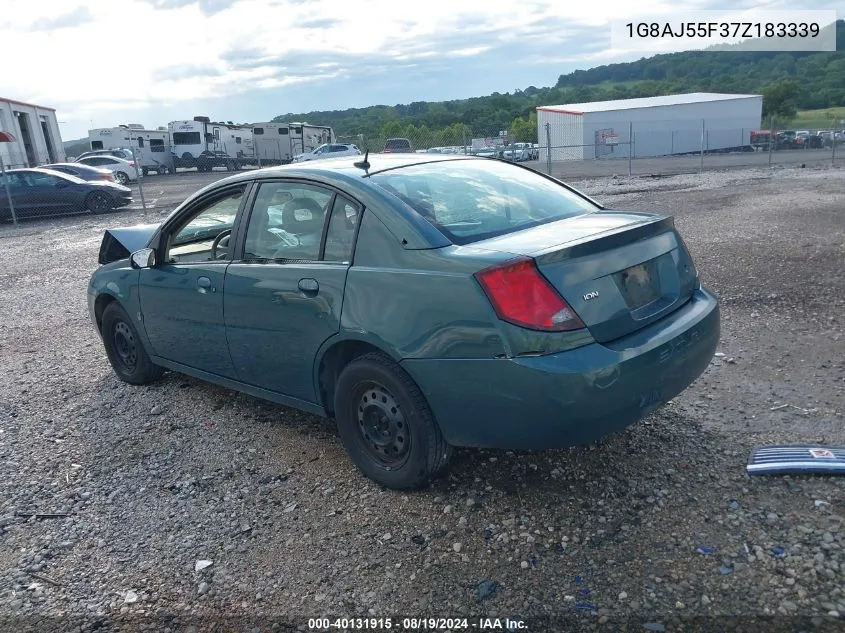 2007 Saturn Ion 2 VIN: 1G8AJ55F37Z183339 Lot: 40131915