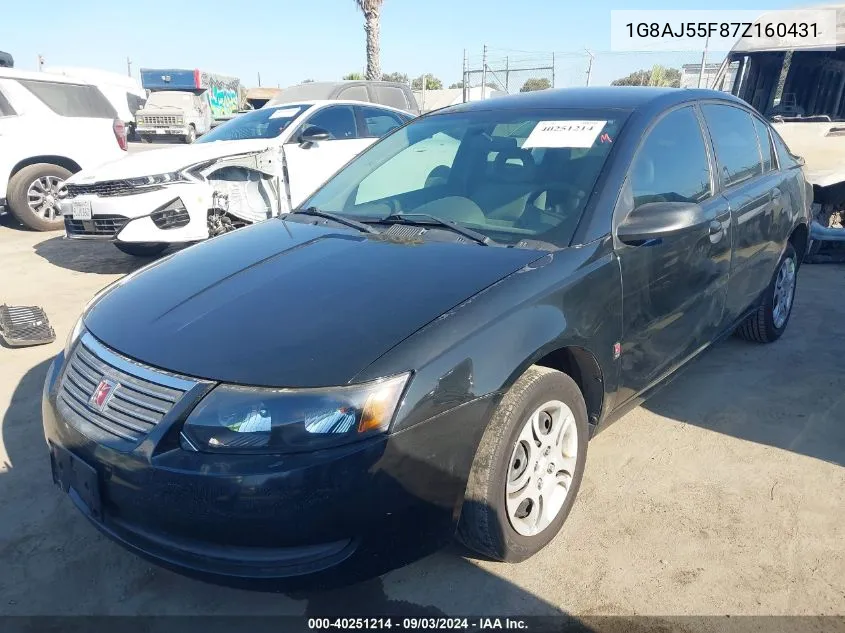 2007 Saturn Ion 2 VIN: 1G8AJ55F87Z160431 Lot: 40251214