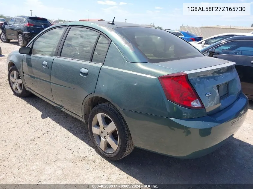 2007 Saturn Ion 3 VIN: 1G8AL58F27Z165730 Lot: 40288037