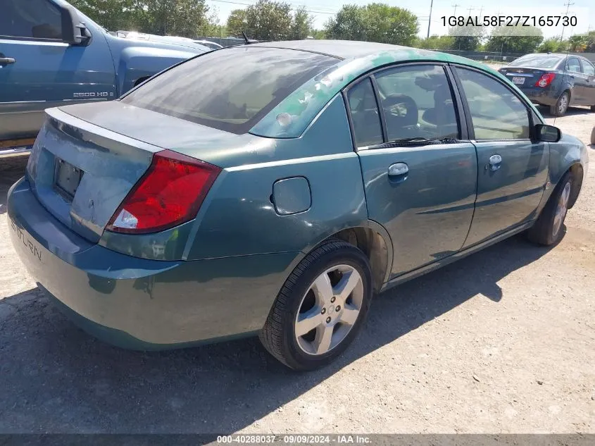 2007 Saturn Ion 3 VIN: 1G8AL58F27Z165730 Lot: 40288037