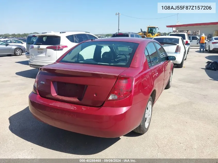 2007 Saturn Ion 2 VIN: 1G8AJ55F87Z157206 Lot: 40288468