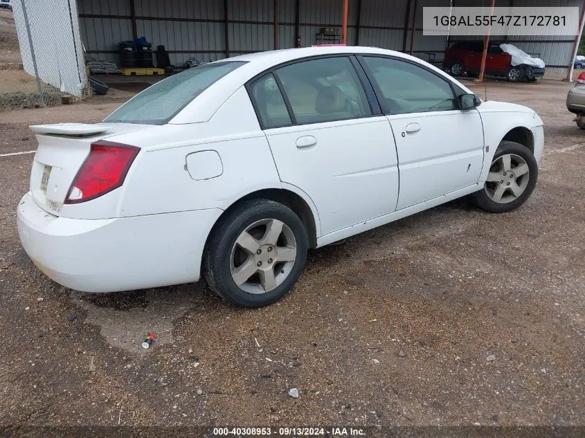 2007 Saturn Ion Level 3 VIN: 1G8AL55F47Z172781 Lot: 40308953