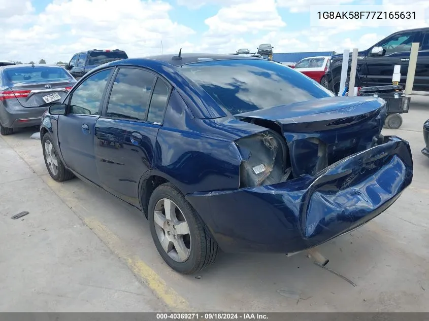 2007 Saturn Ion 3 VIN: 1G8AK58F77Z165631 Lot: 40369271