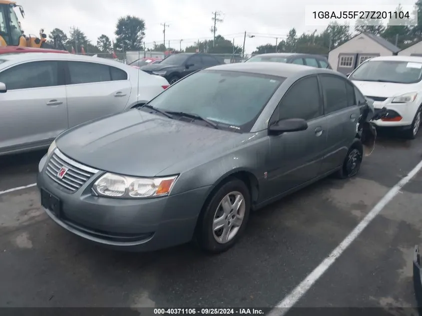 2007 Saturn Ion 2 VIN: 1G8AJ55F27Z201104 Lot: 40371106