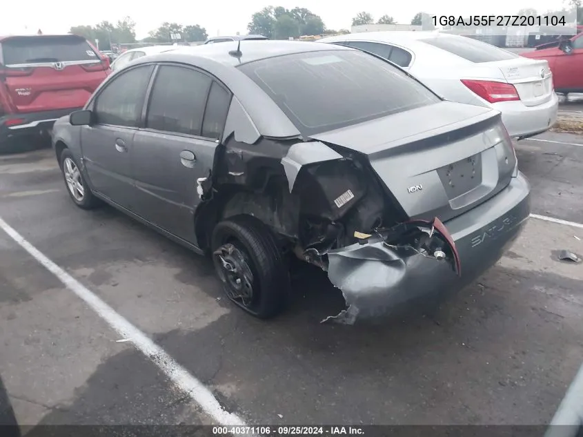 2007 Saturn Ion 2 VIN: 1G8AJ55F27Z201104 Lot: 40371106