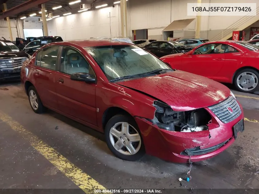 2007 Saturn Ion 2 VIN: 1G8AJ55F07Z179426 Lot: 40442516