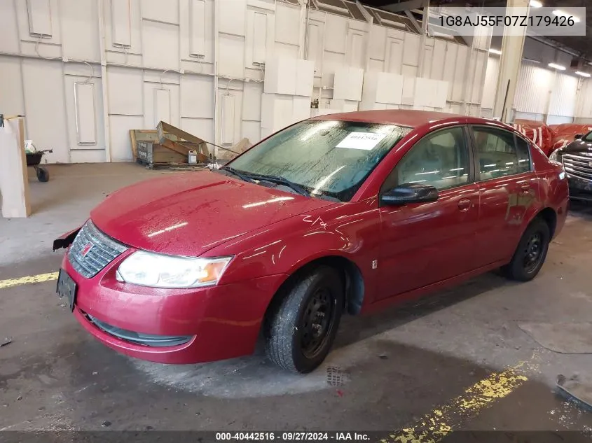 2007 Saturn Ion 2 VIN: 1G8AJ55F07Z179426 Lot: 40442516