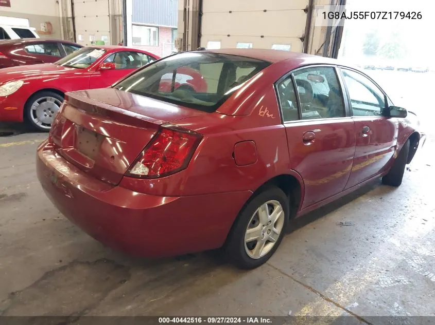 2007 Saturn Ion 2 VIN: 1G8AJ55F07Z179426 Lot: 40442516